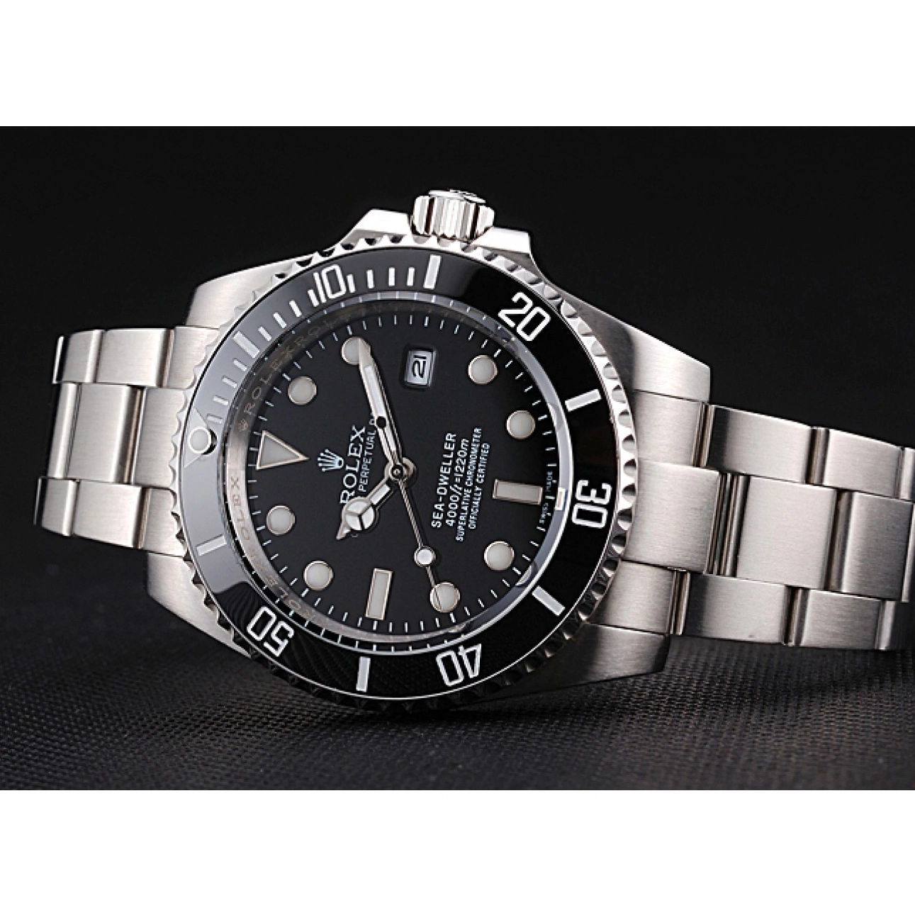 Aaa replica watch Sky Rolex Steel Bracelet Dwellerr Case Black Dial Stainless 622837 And 0621